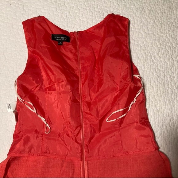 Evan Picone Coral Sleeveless V-Neck A-Line Dress - Picture 9 of 14